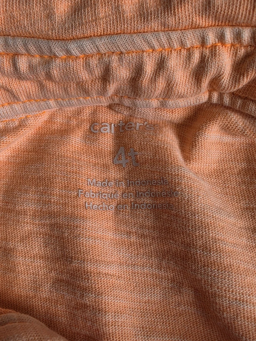 Carter's Kids Short Sleeve Polo Shirt Shark Pocket - Peach 4t